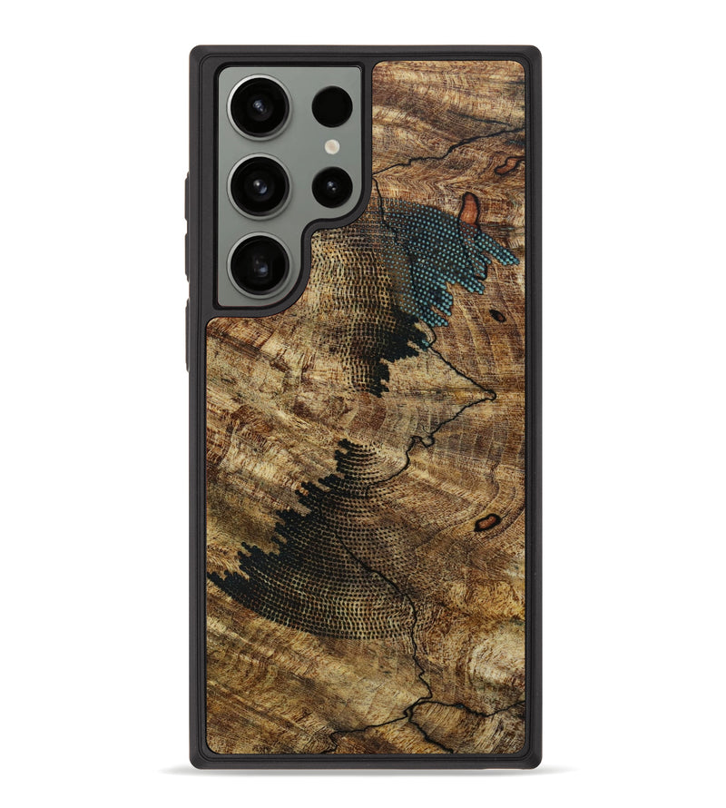 Galaxy S23 Ultra Wood+Resin Phone Case - Gladys (Pattern, 647361)