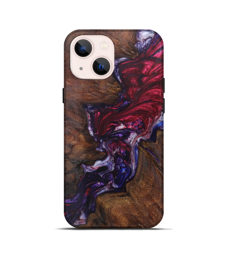 iPhone 13 mini Wood+Resin Live Edge Phone Case - Ilan (Artist Pick, 605614)