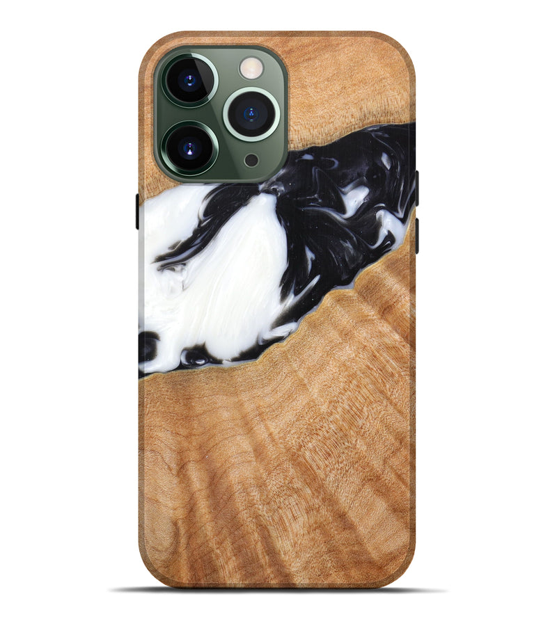 iPhone 13 Pro Max Wood+Resin Live Edge Phone Case - Glynis (Artist Pick, 628354)