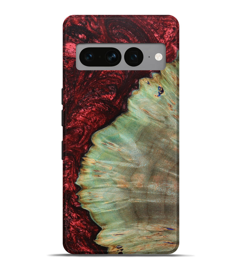 Pixel 7 Pro Wood+Resin Live Edge Phone Case - Kristopher (Red, 641153)
