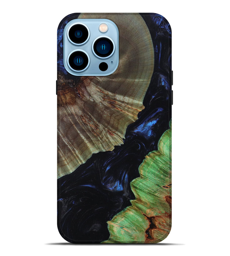 iPhone 14 Pro Max Wood+Resin Live Edge Phone Case - Xavier (Artist Pick, 635127)