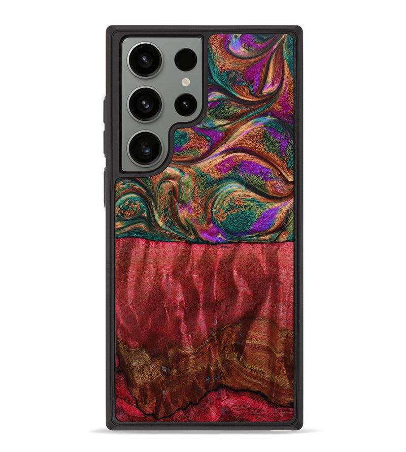 Galaxy S23 Ultra Wood+Resin Phone Case - Geneva (Green, 648638)