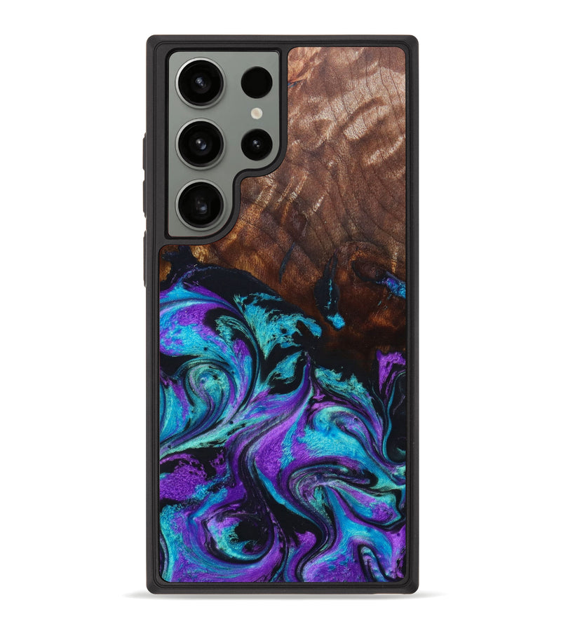 Galaxy S23 Ultra Wood+Resin Phone Case - Kira (Purple, 640107)