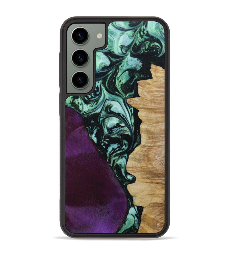 Galaxy S23 Plus Wood+Resin Phone Case - Desiree (Green, 642586)