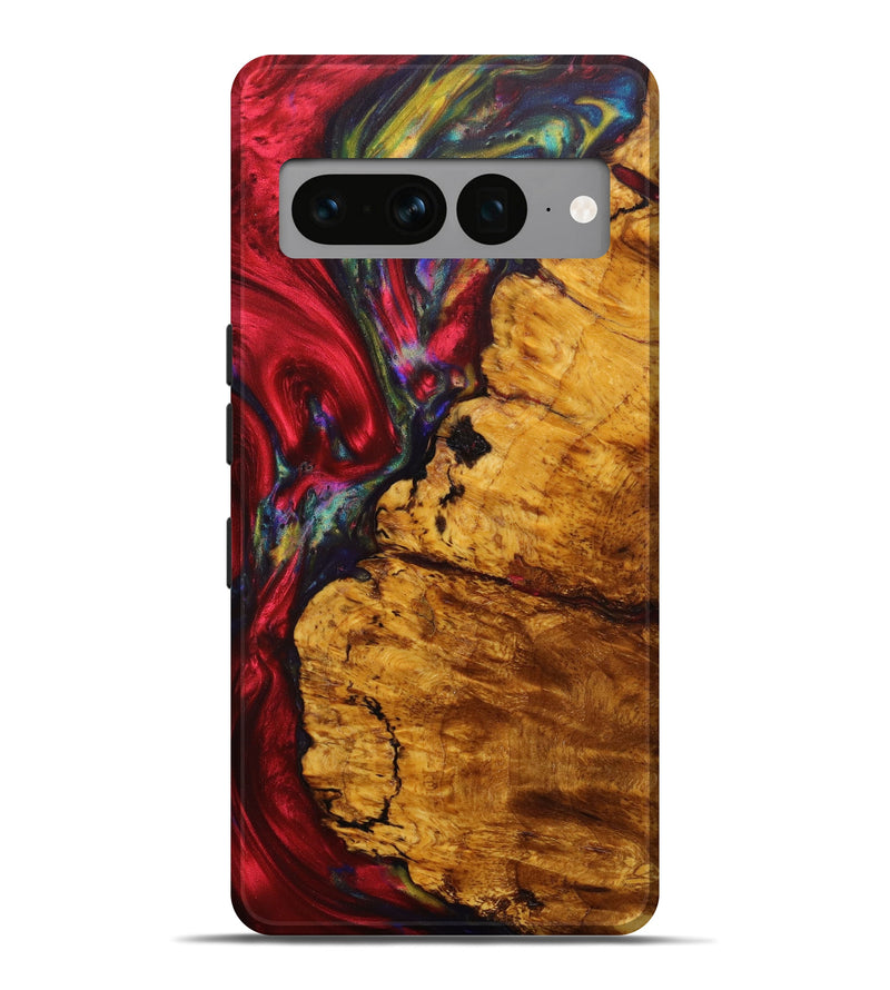 Pixel 7 Pro Wood+Resin Live Edge Phone Case - Jaxon (Red, 641138)
