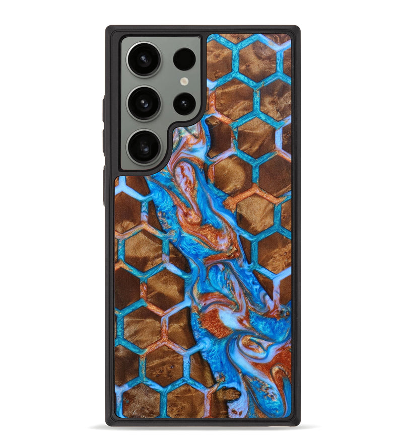 Galaxy S23 Ultra Wood+Resin Phone Case - Atul (Pattern, 633598)