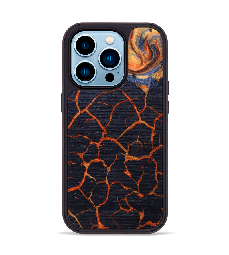 iPhone 14 Pro Wood+Resin Phone Case - River (Lava, 627579)