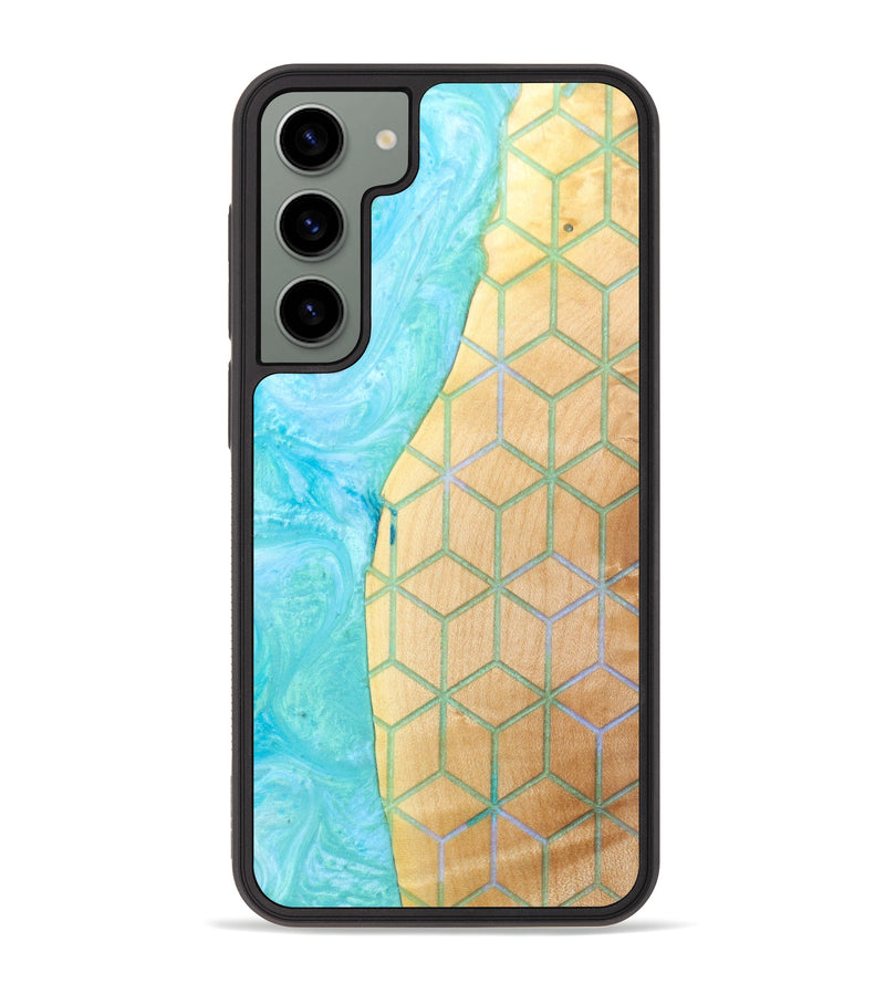Galaxy S23 Plus Wood+Resin Phone Case - Teddy (Pattern, 628906)