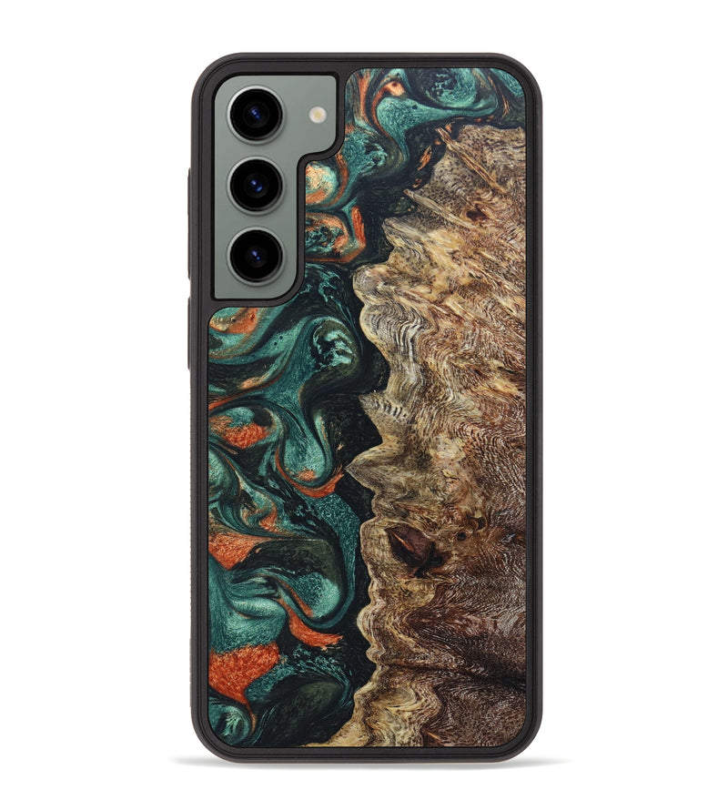 Galaxy S23 Plus Wood+Resin Phone Case - Marin (Green, 628342)