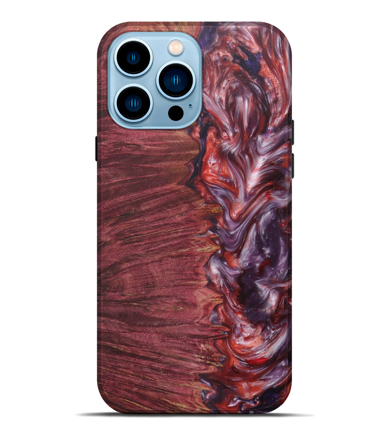 iPhone 14 Pro Max Wood+Resin Live Edge Phone Case - Ira (Purple, 579181)