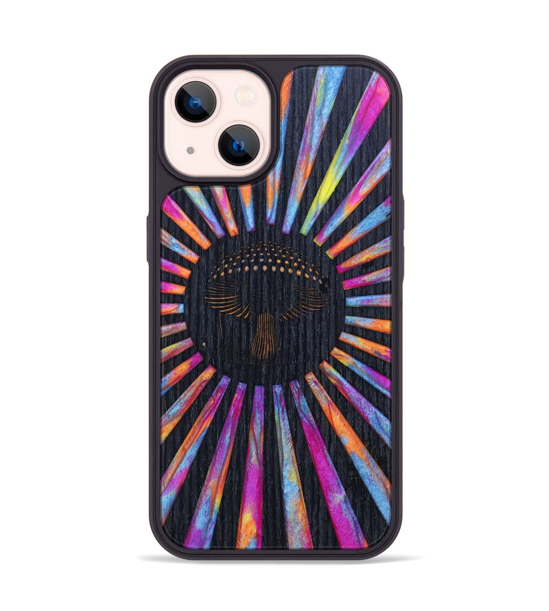 iPhone 14 Wood+Resin Phone Case - Arabele (Retro, 634023)