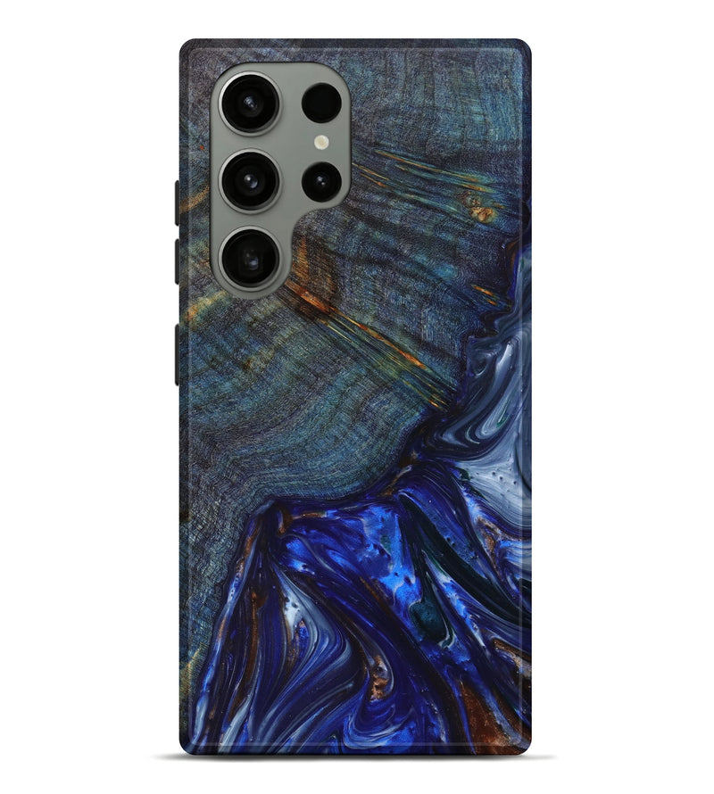 Galaxy S23 Ultra Wood+Resin Live Edge Phone Case - Elisha (Blue, 630246)