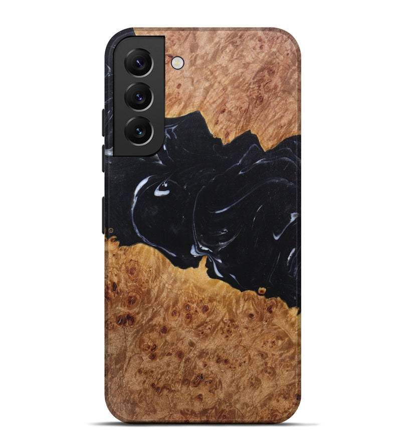 Galaxy S22 Plus Wood+Resin Live Edge Phone Case - Christal (Pure Black, 603733)