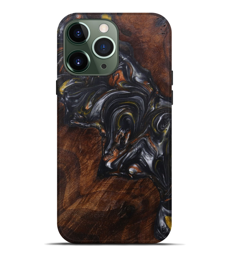 iPhone 13 Pro Max Wood+Resin Live Edge Phone Case - Lew (Metallic, 597389)