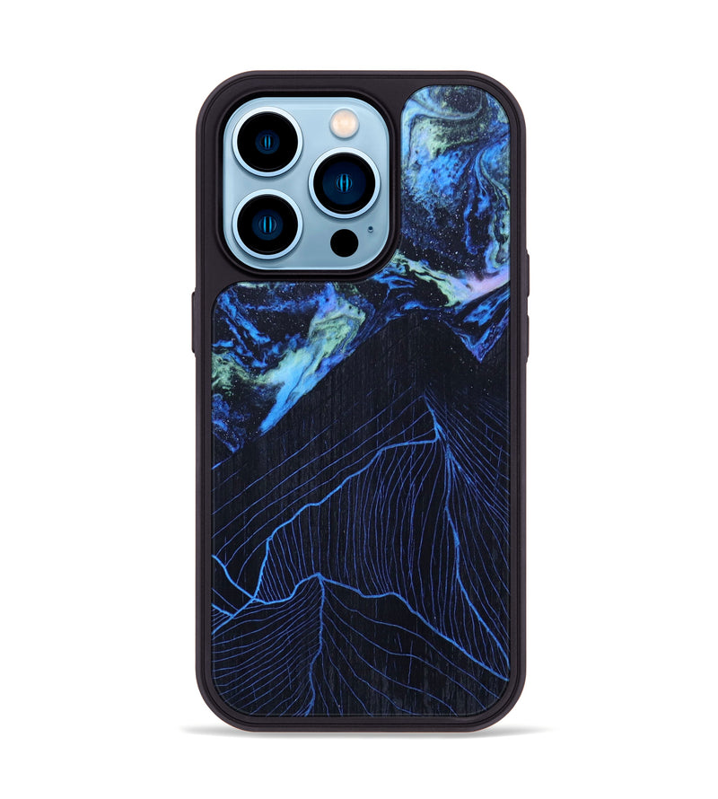 iPhone 14 Pro Wood+Resin Phone Case - Trever (Aurora, 617708)