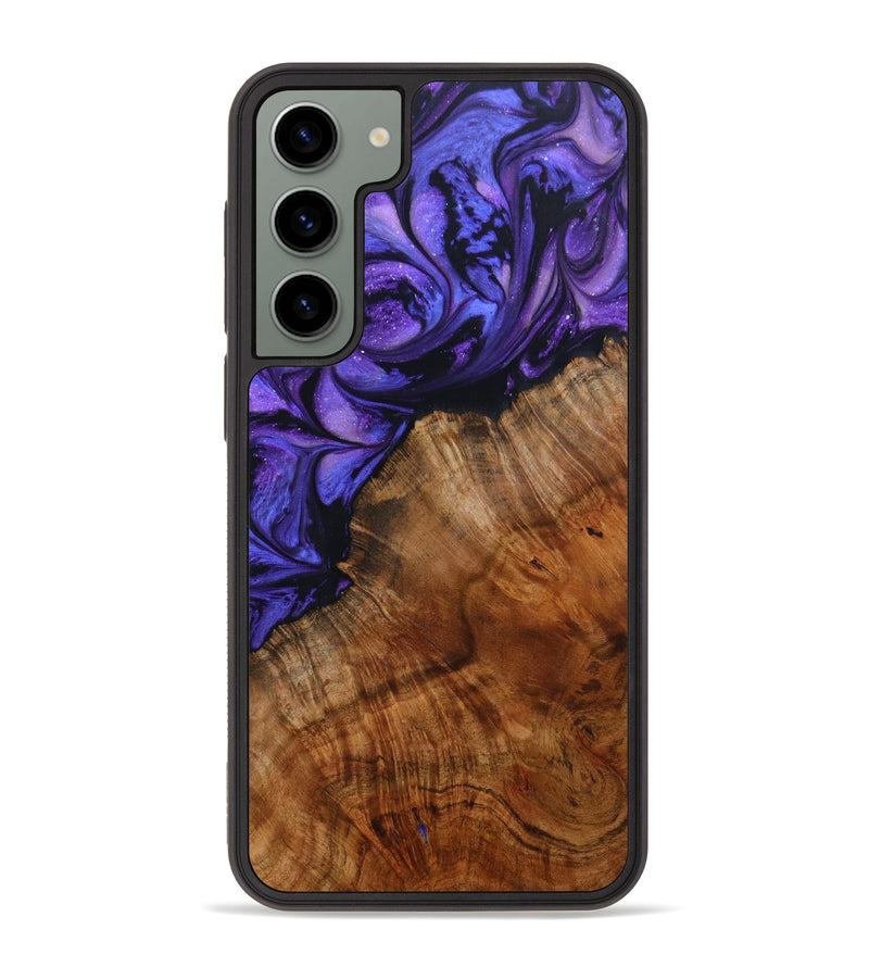 Galaxy S23 Plus Wood+Resin Phone Case - Keisha (Purple, 641333)