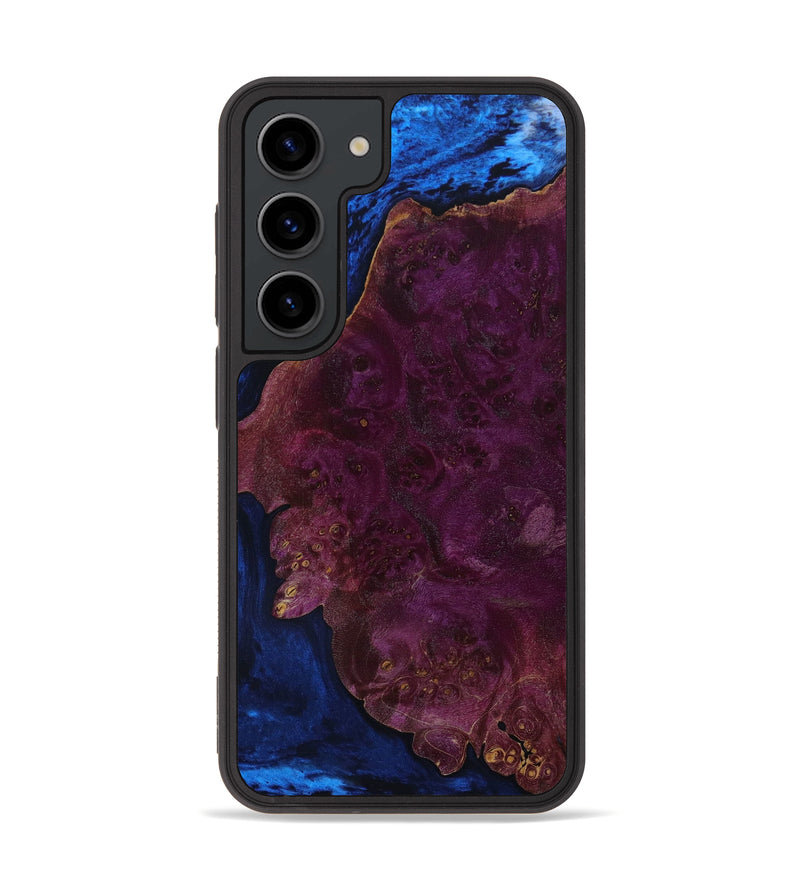 Galaxy S23 Wood+Resin Phone Case - Faith (Blue, 646290)