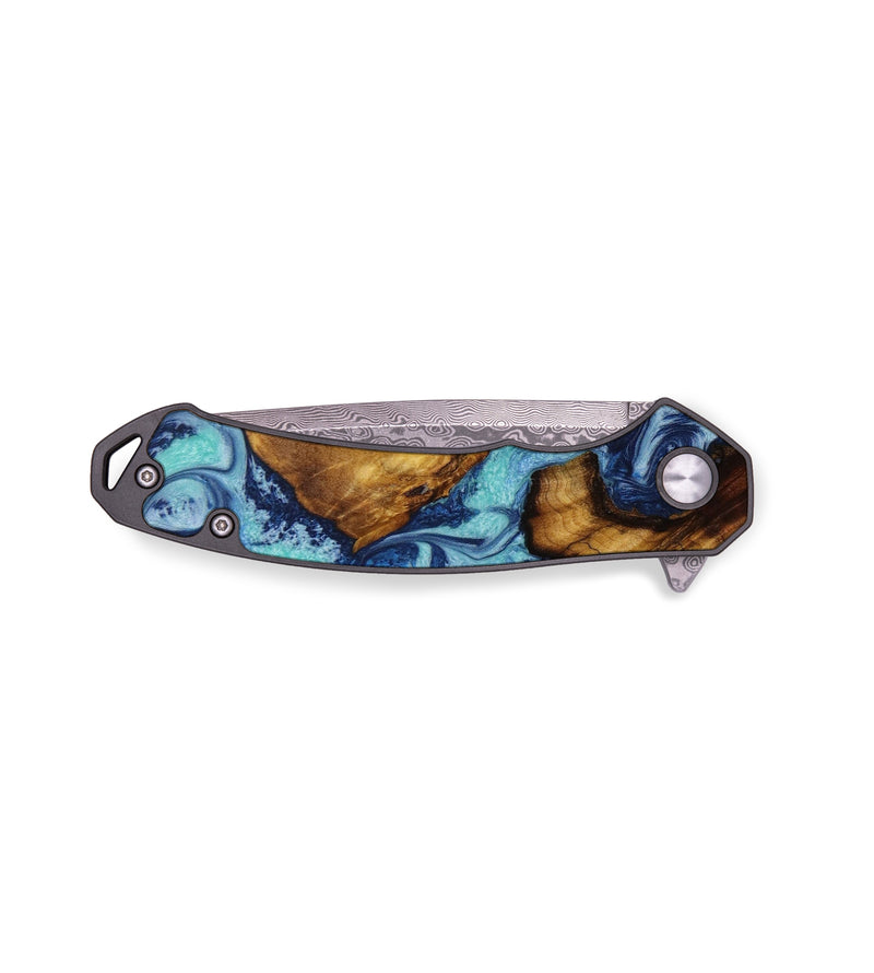 EDC Wood+Resin Pocket Knife - Gunnar (Blue, 644170)
