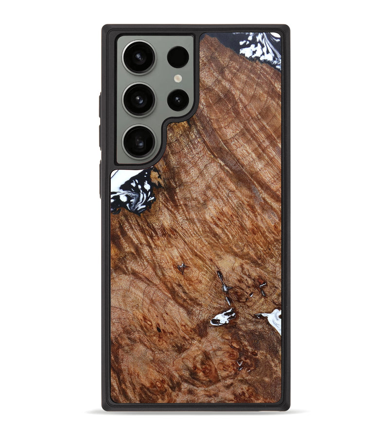 Galaxy S23 Ultra Wood+Resin Phone Case - Braelynn (Black & White, 635150)