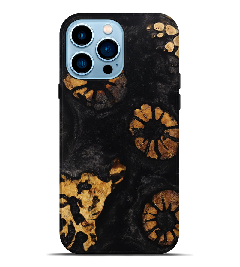 iPhone 14 Pro Max Wood+Resin Live Edge Phone Case - Forrest (Artist Pick, 646006)