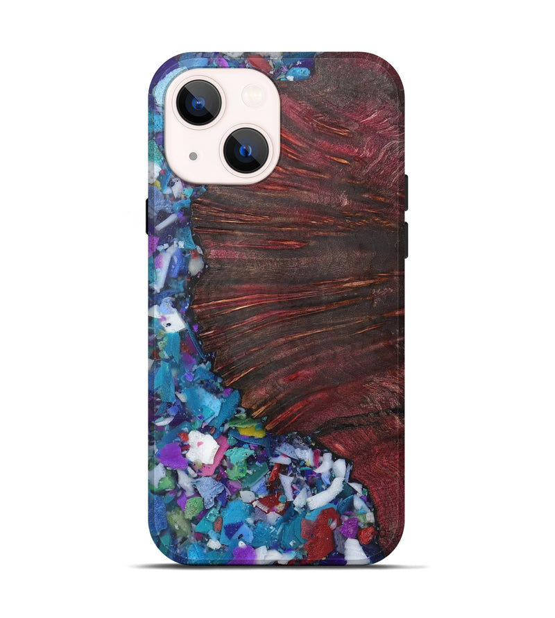 iPhone 14 Wood+Resin Live Edge Phone Case - Khanh (Confetti, 604266)
