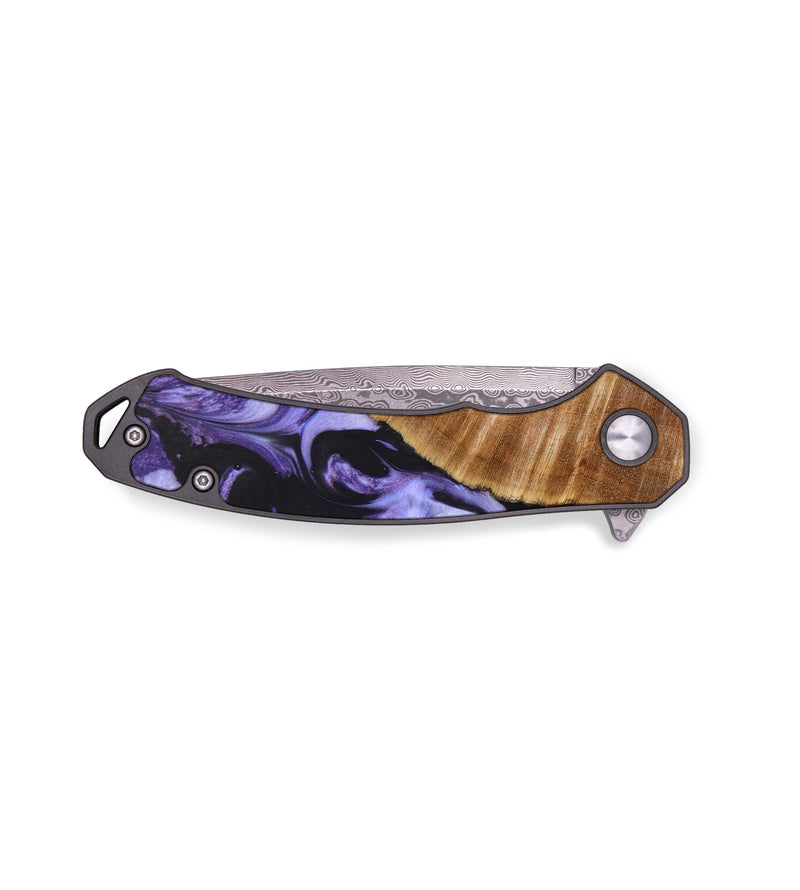 EDC Wood+Resin Pocket Knife - Kash (Purple, 641243)