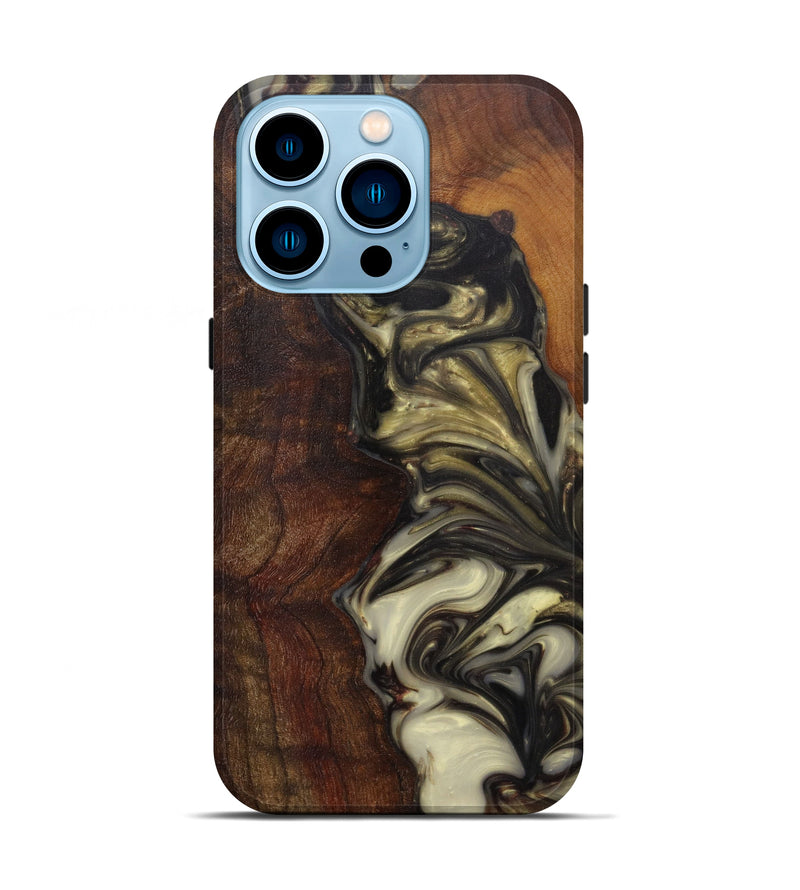 iPhone 14 Pro Wood+Resin Live Edge Phone Case - Alie (Metallic, 591453)