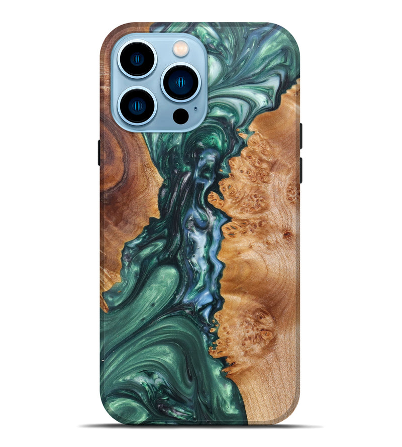 iPhone 14 Pro Max Wood+Resin Live Edge Phone Case - Luciano (Artist Pick, 607240)