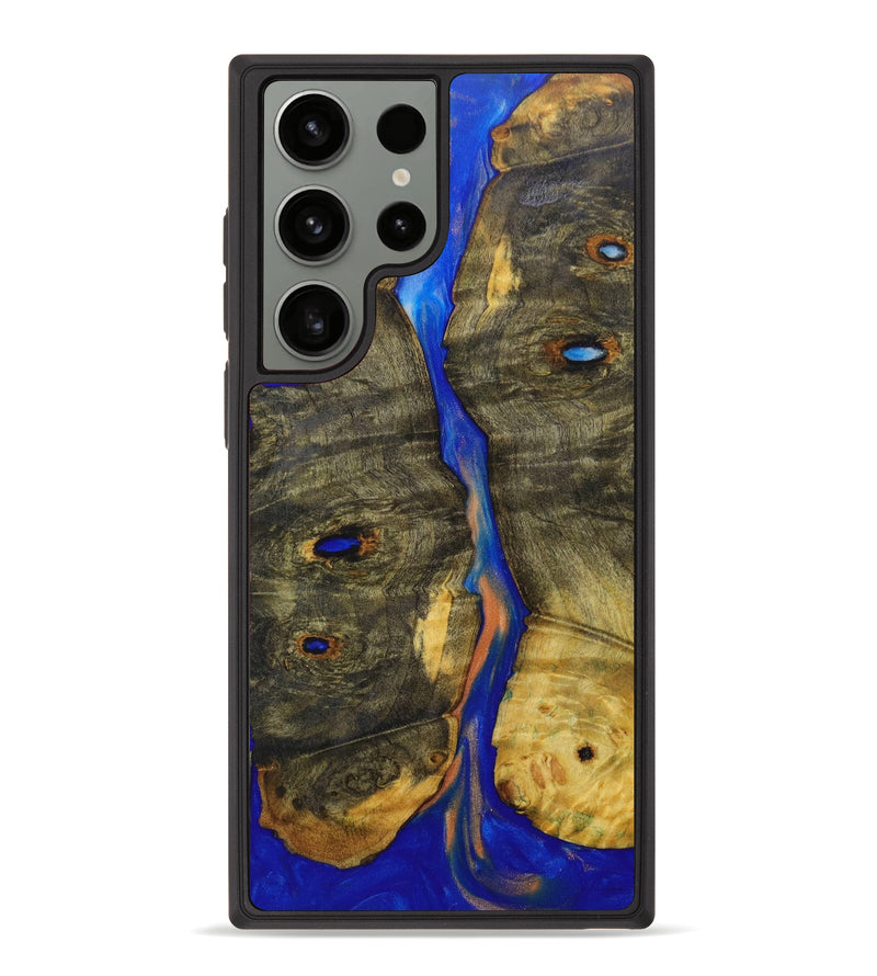 Galaxy S23 Ultra Wood+Resin Phone Case - Corinne (Blue, 632400)