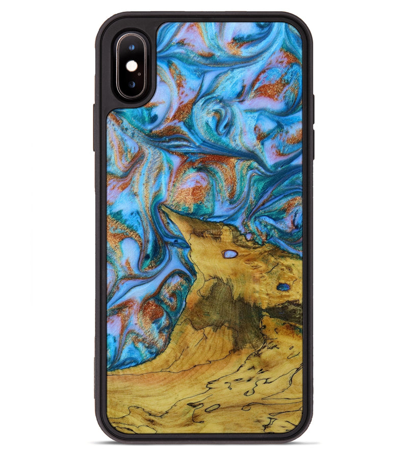 iPhone Xs Max Wood+Resin Phone Case - Scarlet (Artist Pick, 648528)