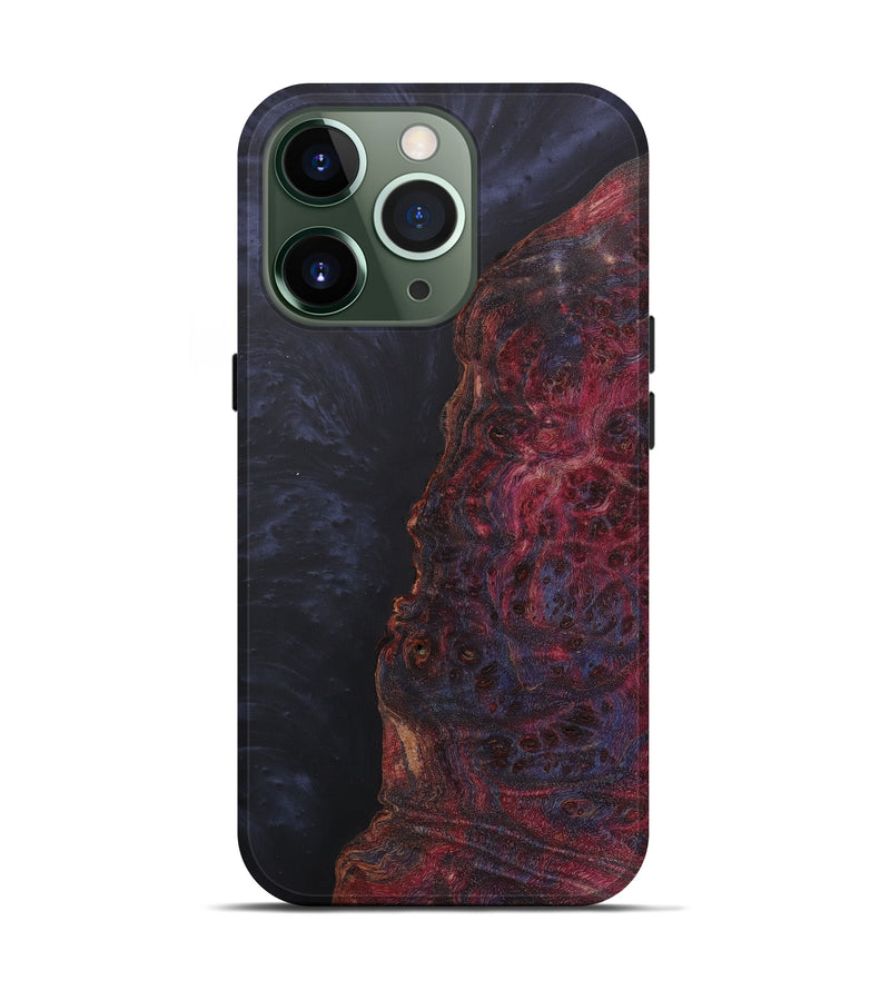 iPhone 13 Pro Wood+Resin Live Edge Phone Case - Emilie (Pure Black, 604550)