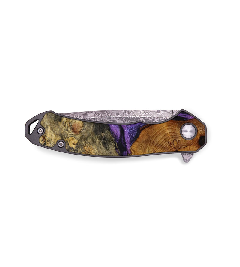 EDC Wood+Resin Pocket Knife - Blakely (Purple, 644221)