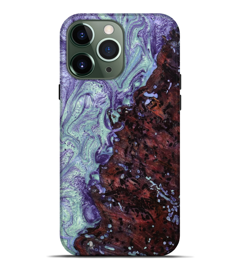 iPhone 13 Pro Max Wood+Resin Live Edge Phone Case - Yaretzi (Purple, 640481)