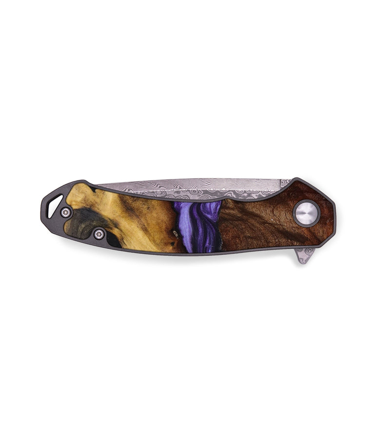 EDC Wood+Resin Pocket Knife - Ronan (Purple, 644204)