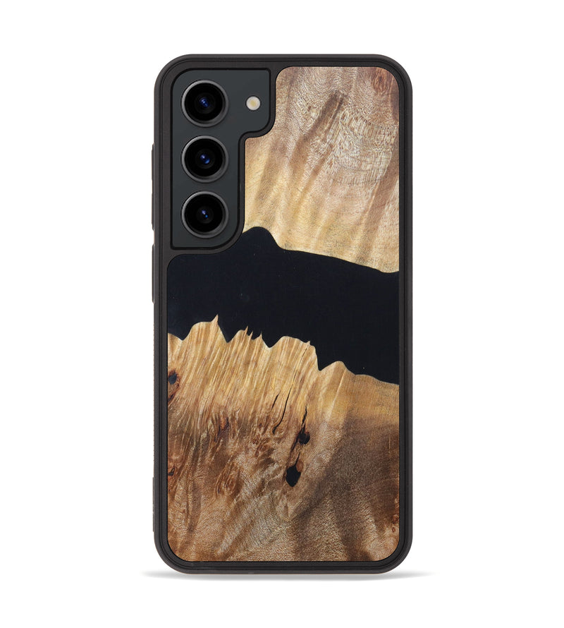 Galaxy S23 Wood+Resin Phone Case - Brookelyn (Black & White, 623649)