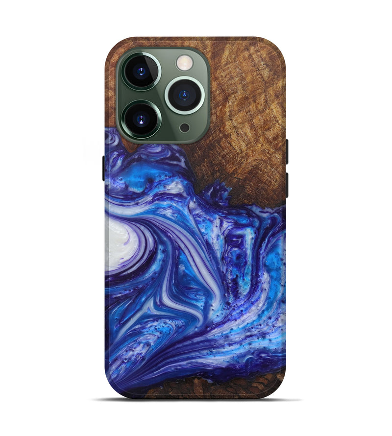 iPhone 13 Pro Wood+Resin Live Edge Phone Case - ChinFui (Purple, 586767)