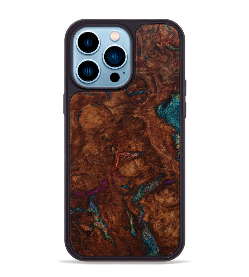 iPhone 14 Pro Max Wood+Resin Phone Case - Marlee (Wood Burl, 646834)