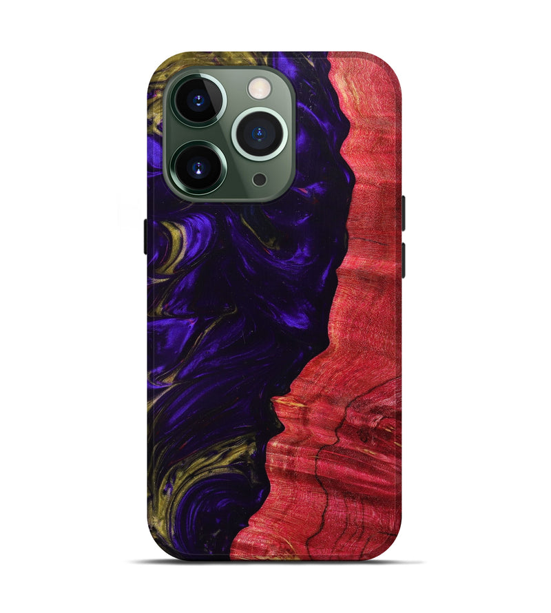 iPhone 13 Pro Wood+Resin Live Edge Phone Case - Stephani (Purple, 633159)