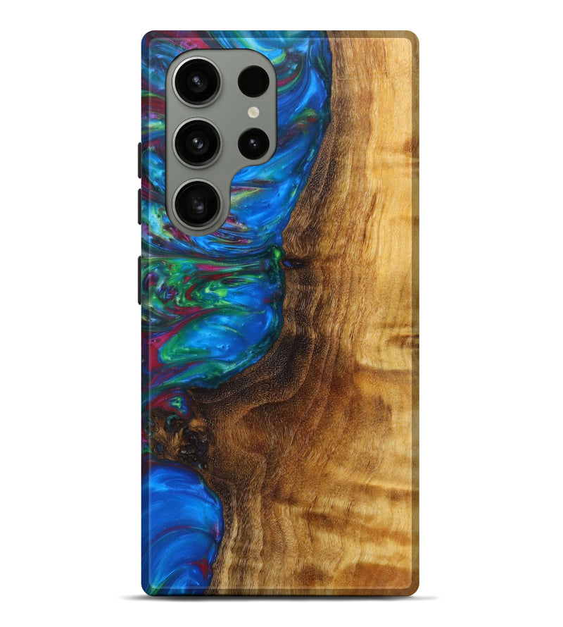 Galaxy S23 Ultra Wood+Resin Live Edge Phone Case - Kingston (Blue, 628379)