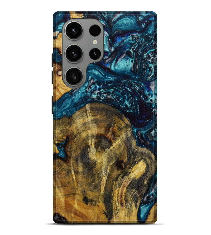 Galaxy S23 Ultra Wood+Resin Live Edge Phone Case - Greyson (Green, 647824)