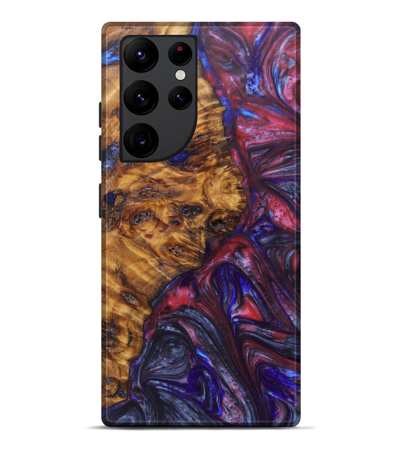 Galaxy S22 Ultra Wood+Resin Live Edge Phone Case - Karissa (Purple, 616689)