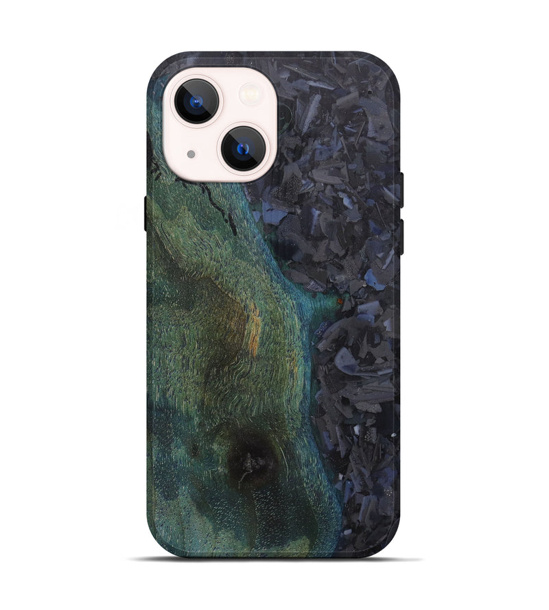 iPhone 14 Wood+Resin Live Edge Phone Case - Ravi (Confetti, 604252)