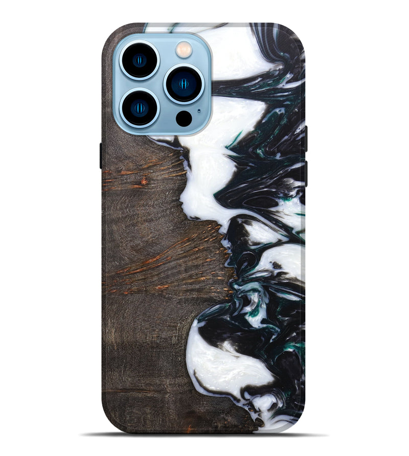 iPhone 14 Pro Max Wood+Resin Live Edge Phone Case - Kanye (Artist Pick, 616722)
