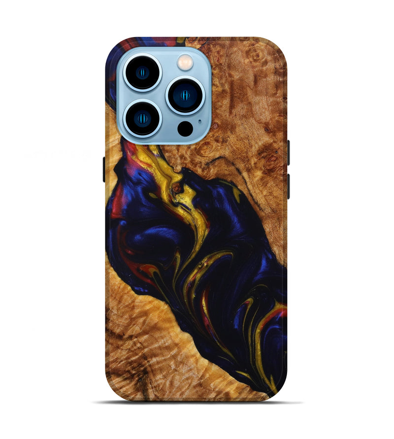 iPhone 14 Pro Wood+Resin Live Edge Phone Case - Ray (Artist Pick, 639120)