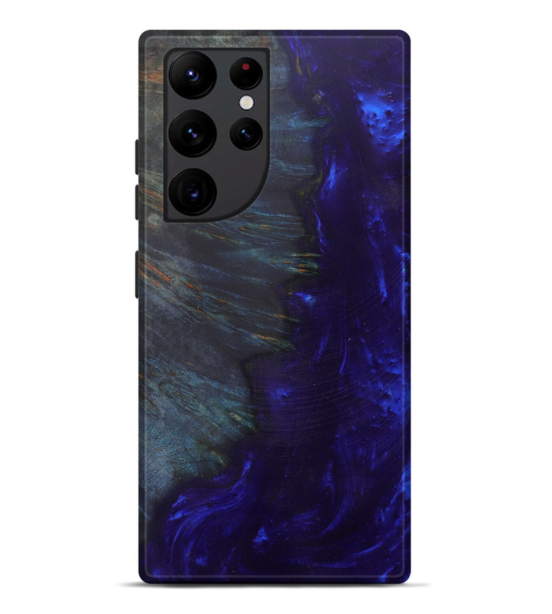Galaxy S22 Ultra Wood+Resin Live Edge Phone Case - Henry (Dark Blue, 585574)