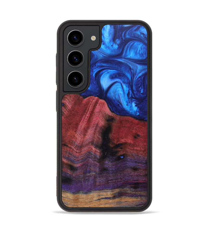 Galaxy S23 Wood+Resin Phone Case - Kaeden (Blue, 628744)