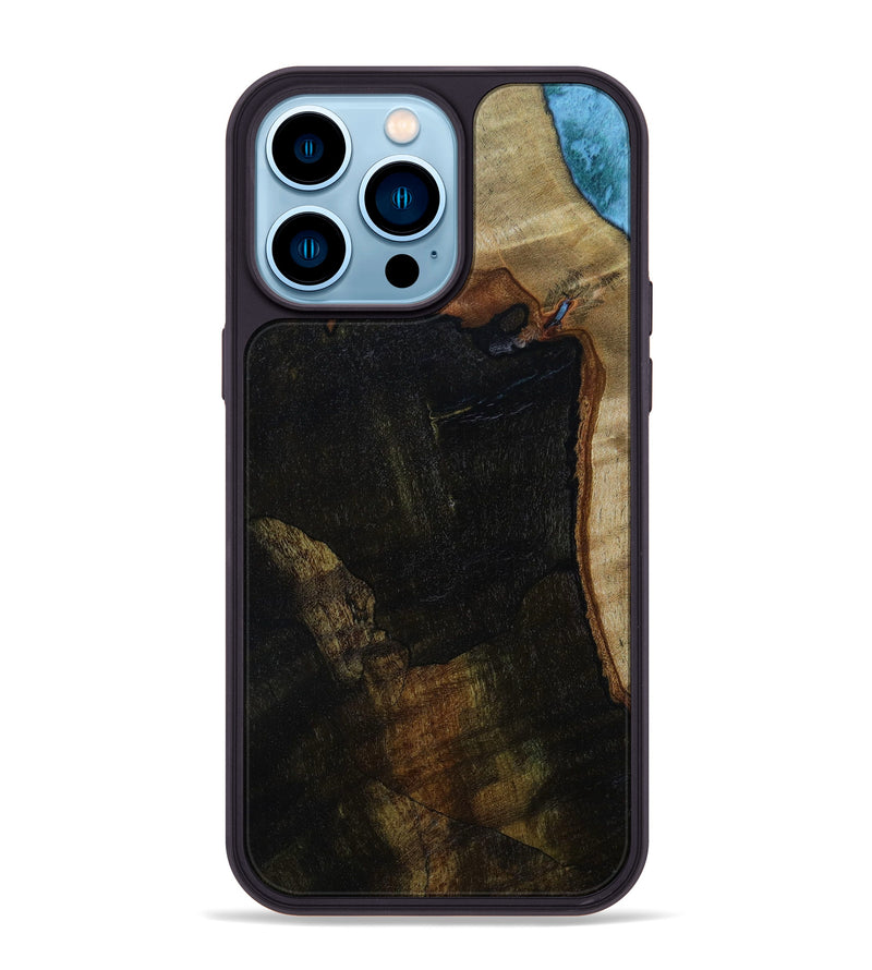 iPhone 14 Pro Max Wood+Resin Phone Case - Elle (Wood Burl, 647593)