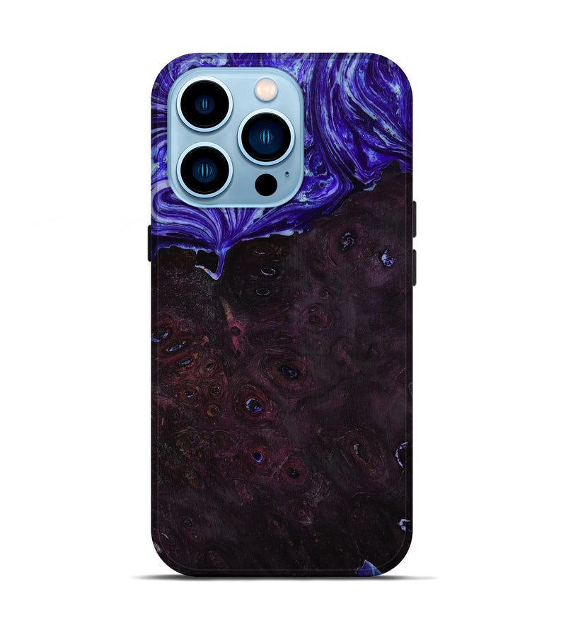 iPhone 14 Pro Wood+Resin Live Edge Phone Case - Tucker (Purple, 648585)