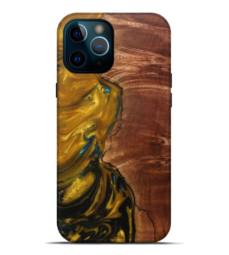 iPhone 12 Pro Max Wood+Resin Live Edge Phone Case - Rickey (Metallic, 589806)