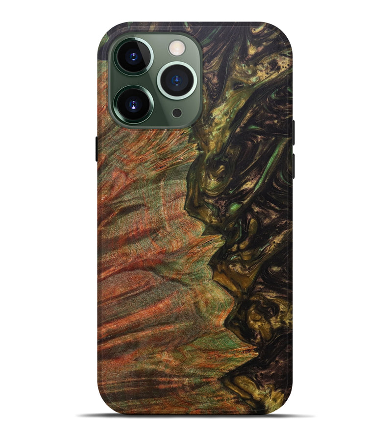 iPhone 13 Pro Max Wood+Resin Live Edge Phone Case - Opal (Metallic, 597365)